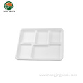 Natural Eco Friendly Pulp Biodegradable 5 Compartment Trays